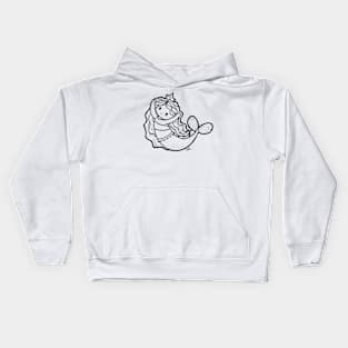 Cute Mermadi Illustration Kids Hoodie